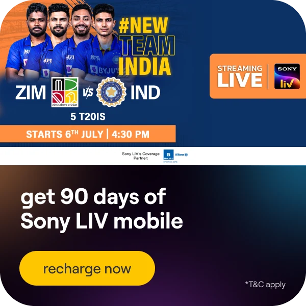 IND vs ZIM on Sonyliv